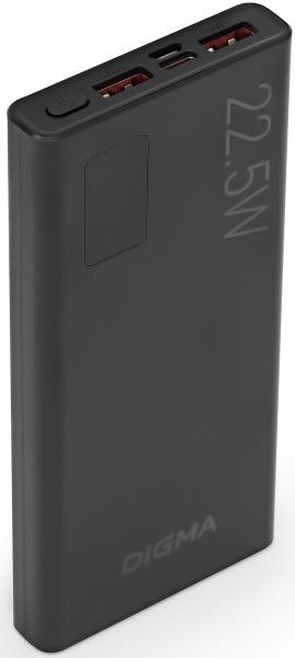 Портативные зарядные устройства Digma DGPF10A 10000mAh (черный) [DGPF10A22PBK, 1928758]