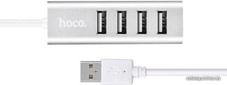 USB-хабы и док-станции Hoco HB1 (серебристый)