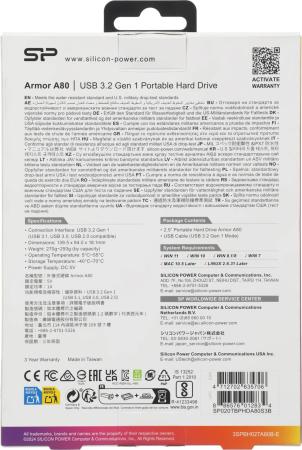 Внешние накопители Silicon-Power Armor A80 2TB (SP020TBPHDA80S3B)
