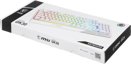 Клавиатуры MSI Vigor GK30 (белый) [S11-04RU304-CLA]