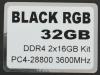 Оперативная память Patriot Viper Steel RGB 2x16GB DDR4 PC4-28800 PVSR432G360C0K [PVSR432G360C0K]