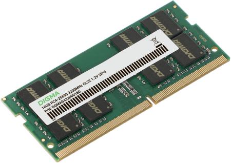Оперативная память Digma 16ГБ DDR4 SODIMM 3200 МГц DGMAS43200016D [DGMAS43200016D, 1835825]