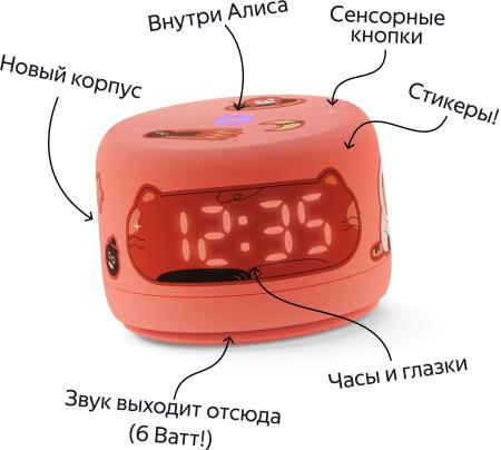 Беспроводные и портативные колонки Яндекс Станция Лайт 2 (коралловый) [YNDX-00026ORG]
