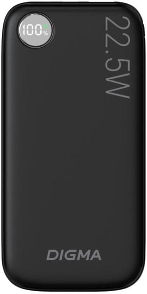 Портативные зарядные устройства Digma DGPF10B 10000mAh (черный) [DGPF10B22PBK, 1928827]