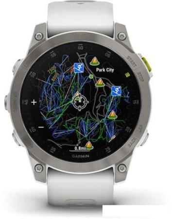Умные часы и браслеты Garmin Fenix 8 43мм (серебристый, белый ремешок) [010-02903-00]