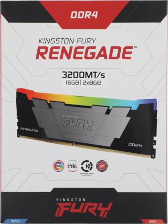 Оперативная память Kingston FURY Renegade RGB 2x8ГБ DDR4 3200МГц KF432C16RB2AK2/16 [KF432C16RB2AK2/16]
