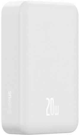 Портативные зарядные устройства Baseus Magnetic Mini Wireless Fast Charge Power Bank 20W 20000mAh (белый) [PPCX150002, 6932172628796]