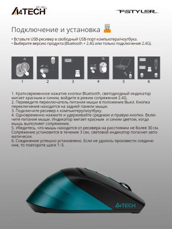 Мыши A4Tech Fstyler FB35C (зеленый)