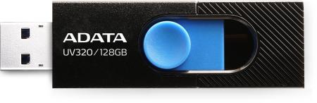 USB Flash ADATA UV320 128GB (черный/голубой) [AUV320-128G-RBKBL]