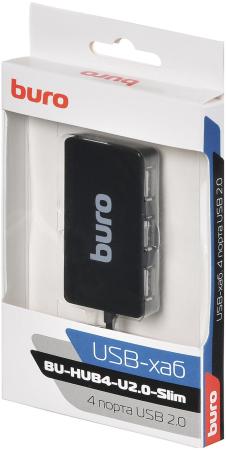 USB-хабы и док-станции Buro BU-HUB4-U2.0-Slim [389734]