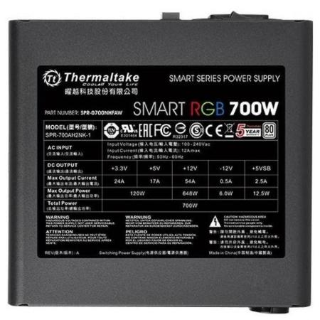 Блоки питания Thermaltake Smart RGB 700W PS-SPR-0700NHSAWE-1 [PS-SPR-0700NHSAWE-1]