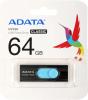 USB Flash ADATA UV220 64GB (черный/голубой) [AUV220-64G-RBKBL]