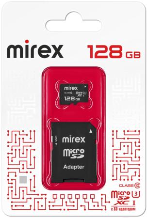 Карты памяти Mirex microSDXC 13613-AD3UH128 128GB (с адаптером) [13613-AD3UH128]