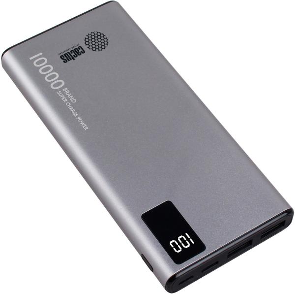 Портативные зарядные устройства CACTUS CS-PBFSLT-10000 (серый) [CS-PBFSLT-10000]