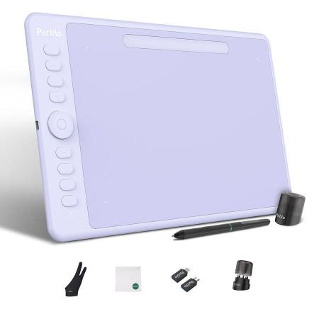 Графические планшеты Parblo Intangbo M (сиреневый)