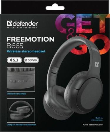 Наушники и гарнитуры Defender FreeMotion B665 (черный) [63665, 4745090829440]