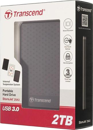 Внешние накопители Transcend StoreJet 25A3 2TB Black (TS2TSJ25A3K)