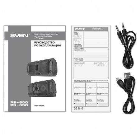 Беспроводные и портативные колонки SVEN PS-650 [PS-650, SV-018450]