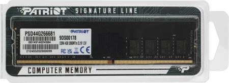 Оперативная память Patriot Signature Line 4GB DDR4 PC4-21300 PSD44G266681 [PSD44G266681]
