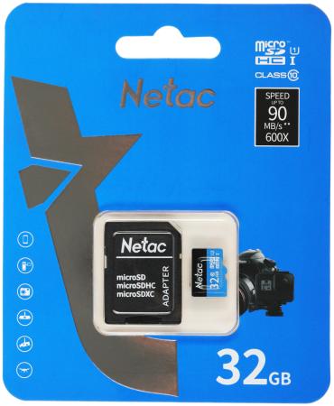 Карты памяти Netac P500 Standard 32GB NT02P500STN-032G-R + адаптер [NT02P500STN-032G-R]