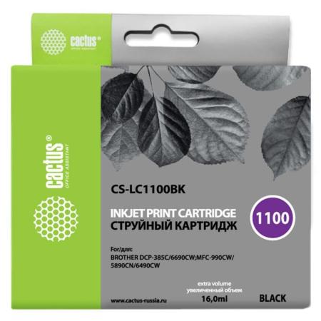 Картриджи для принтеров и МФУ CACTUS CS-LC1100BK (аналог Brother LC1100BK) [CS-LC1100BK]