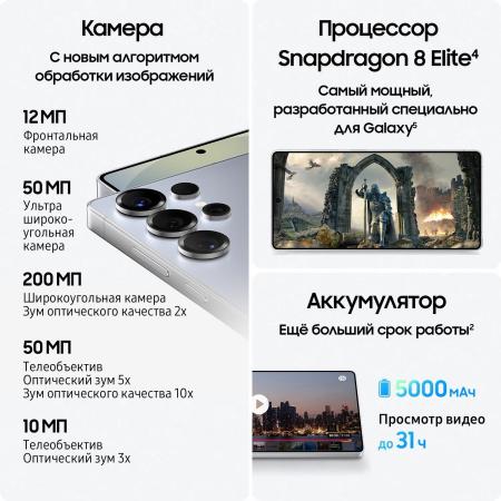 Мобильные телефоны Samsung Galaxy S25 Ultra SM-S938B 12GB/512GB (синий титан) [SM-S938BZBCCAU]