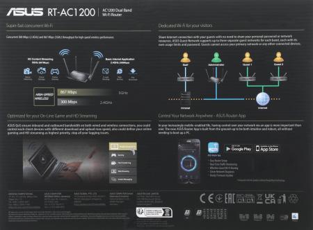 Беспроводные маршрутизаторы ASUS RT-AC1200 v2 [90IG0550-BM3400]