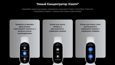 Умные часы и браслеты Xiaomi Smart Band 10 M2459B1 (белая керамика, с белым силиконовым ремешком, международная версия) [BHR07Y5GL]