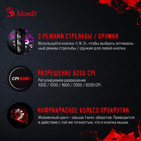 Мыши A4Tech Bloody A60A (черный) [A60 Activated]
