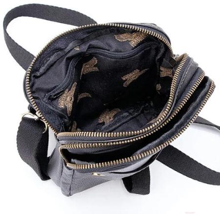 Женские и мужские сумки Poshete 196-650-48-BLK (черный) [196-650-48-BLK]