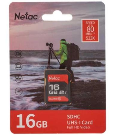 Карты памяти Netac SDHC 16GB U1/C10 Netac P600 [NT02P600STN-016G-R]
