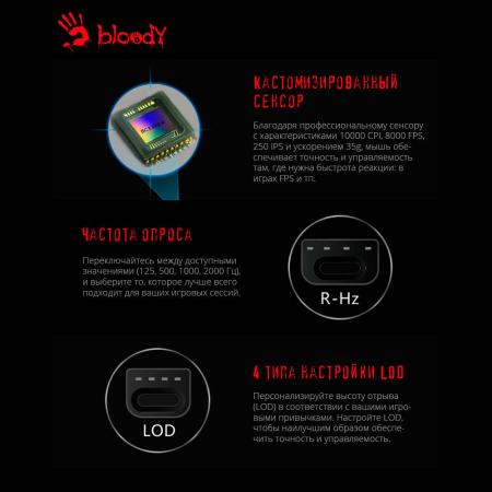 Мыши A4Tech Bloody W70 Max (белый)
