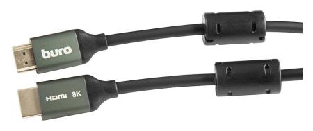 Кабели, адаптеры, разветвители Buro BHP-HDMI-2.1-1G (1 м, черный)