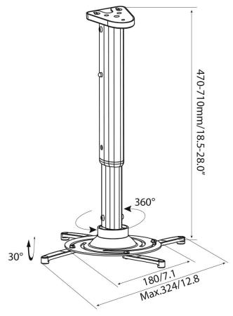 Кронштейны CACTUS CS-VM-PR05L-BK