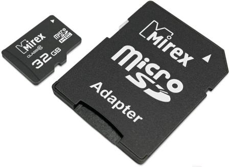 Карты памяти Mirex microSDHC (Class 10) 32GB (13613-AD10SD32) [13613-AD10SD32]