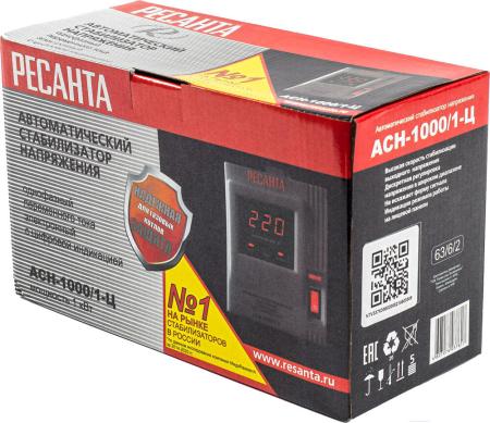 Стабилизаторы, сетевые фильтры, удлинители Ресанта АСН-1000/1-Ц [63/6/2]