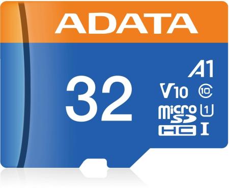 Карты памяти ADATA Premier AUSDH32GUICL10A1-RA1 microSDHC 32GB (с адаптером) [AUSDH32GUICL10A1-RA1]