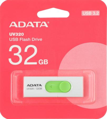 USB Flash ADATA UV320 32GB (белый/зеленый) [AUV320-32G-RWHGN]