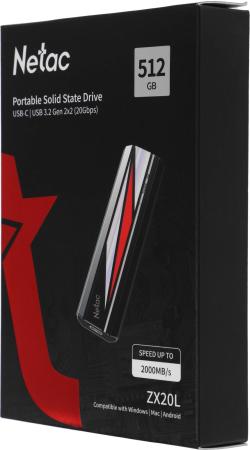 Внешние накопители Netac ZX20L 512GB NT01ZX20L-512G-32BK [NT01ZX20L-512G-32BK]