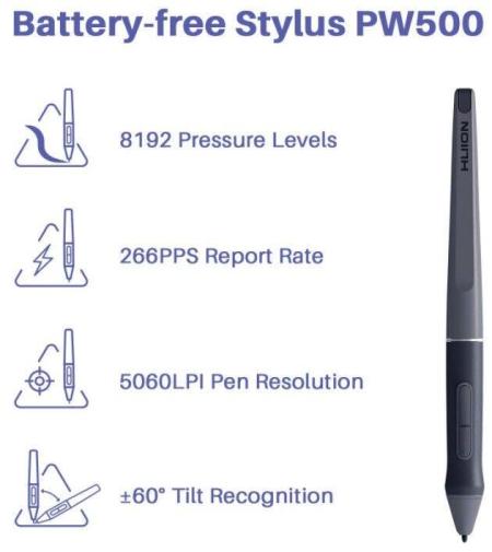 Графические планшеты Huion HS611 (серый космос)