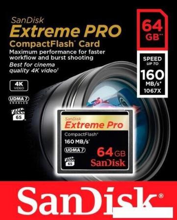 Карты памяти SanDisk Extreme PRO SDXC SDSDXXD-256G-GN4IN 256GB [SDSDXXD-256G-GN4IN]