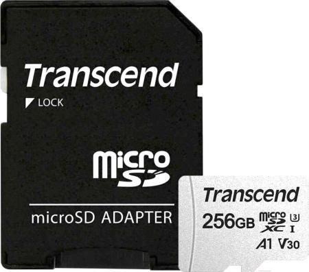 Карты памяти Transcend microSDXC 300S 256GB (с адаптером) [TS256GUSD300S-A]