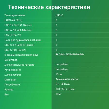 USB-хабы и док-станции Digma DS-580 [DS-580, 1968024]