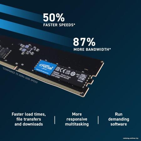 Оперативная память Crucial 16ГБ DDR5 5600 МГц CT16G56C46U5 [CT16G56C46U5]