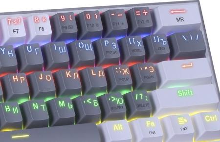 Клавиатуры Redragon Fizz (серый/белый) [70675]