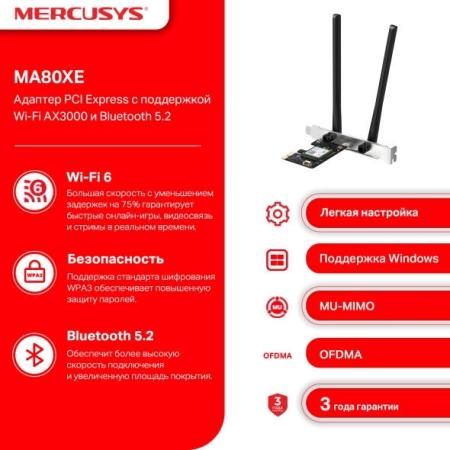 Беспроводные адаптеры Mercusys MA80XE