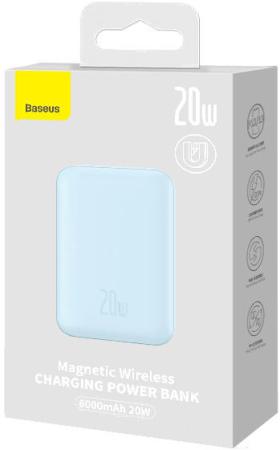 Портативные зарядные устройства Baseus Magnetic Wireless PPCX020003 6000mAh (голубой) [PPCX020003]
