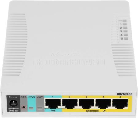 Коммутаторы Mikrotik RouterBoard 260GSP [CSS106-1G-4P-1S]