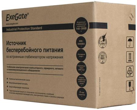 Источники бесперебойного питания ExeGate BNB-850.LED.AVR.EURO.RJ.USB EP285474RUS [EP285474RUS]