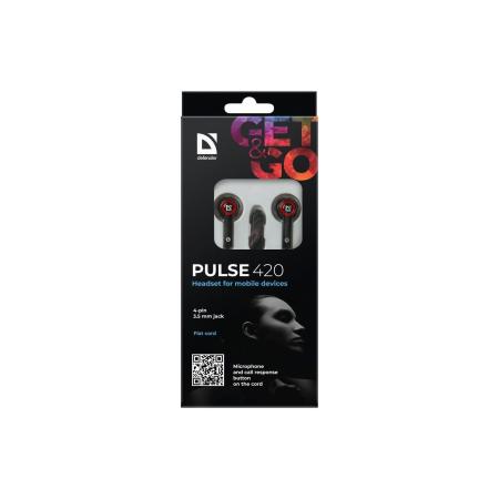 Наушники и гарнитуры Defender Pulse 420 (черный/красный) [63424] [63424]